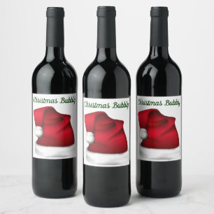 Weihnachtsstempel Weinetikett