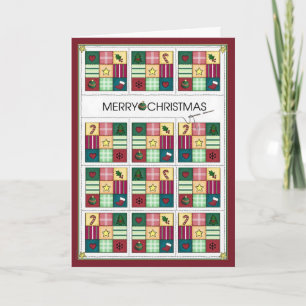 Weihnachtssteppdecken-Weihnachtskarte Feiertagskarte