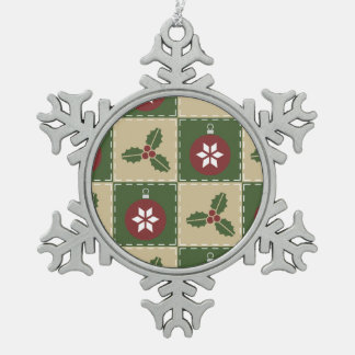 Weihnachtssteppdecken-Zinn-Verzierung Schneeflocken Zinn-Ornament