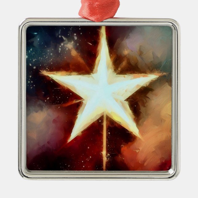 Weihnachtsstern 1 ornament aus metall (Vorne)