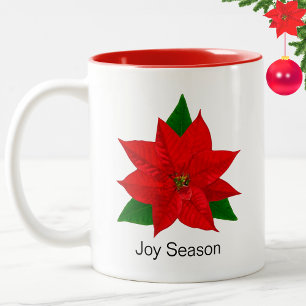 Weihnachtsstern-Blume Zweifarbige Tasse