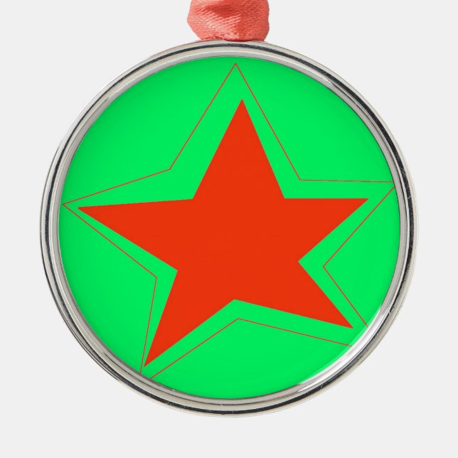 Weihnachtsstern der Woche Silbernes Ornament (Vorne)