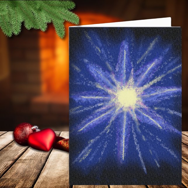 Weihnachtsstern der Wunderbibel Verse Christliche  (Christmas star modern art and bible quote religious holiday greetings card)