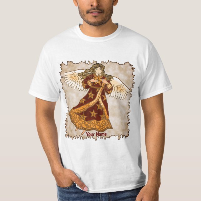 Weihnachtsstern-Engel-T-Shirt T-Shirt (Vorderseite)