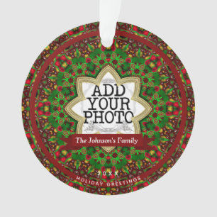 Weihnachtsstern Familiengepäck Foto Plakat Ornament