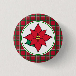 Weihnachtsstern-Feiertags-Button-Anstecknadel Button