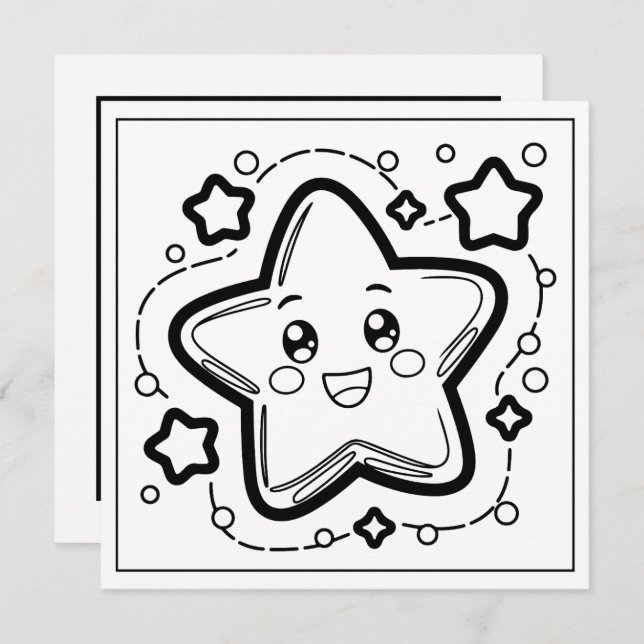 Weihnachtsstern Feiertagskarte (Vorne/Hinten)