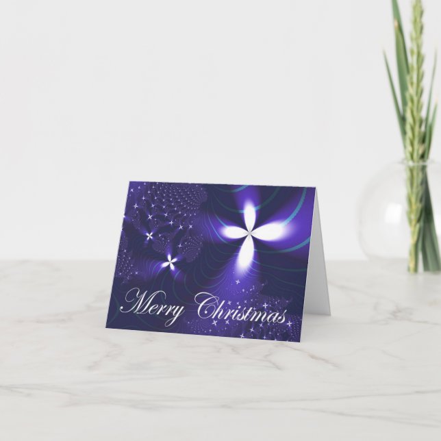 Weihnachtsstern Feiertagskarte (Vorderseite)