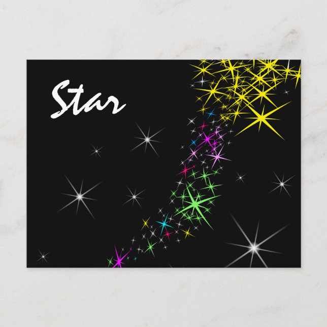 Weihnachtsstern Feiertagspostkarte (Vorderseite)
