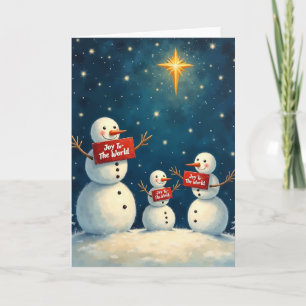 Weihnachtsstern Freude Für Die Welt Schneemänner Karte