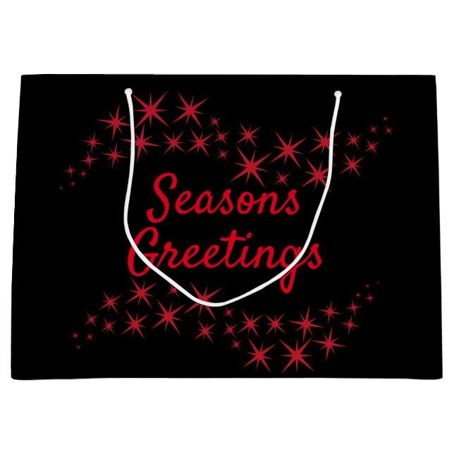 Weihnachtsstern Geblüht Große Geschenktüte (Vorderseite)