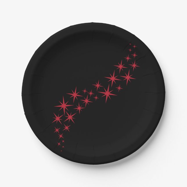 Weihnachtsstern Geblüht Pappteller (Vorderseite)