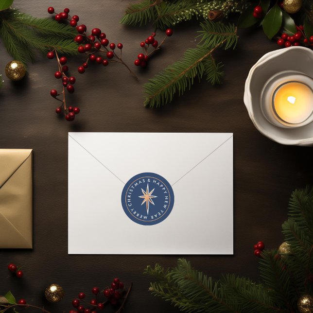 Weihnachtsstern in Bethlehem Runder Aufkleber (Von Creator hochgeladen)