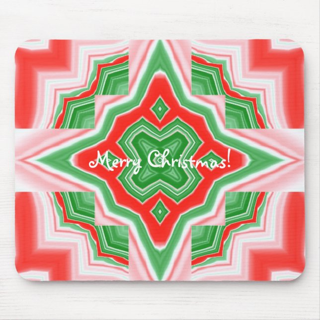 Weihnachtsstern Kaleidoskop Mousepad (Vorne)