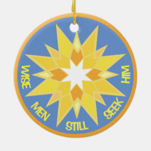 Weihnachtsstern Keramik Ornament