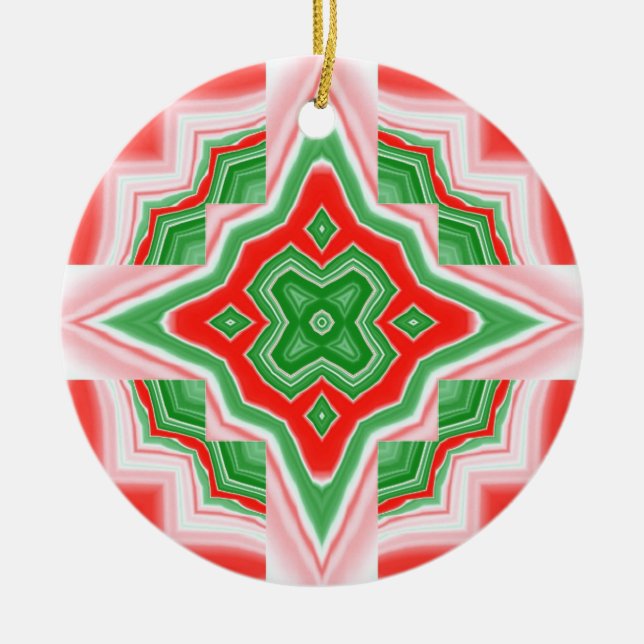 Weihnachtsstern Keramik Ornament (Vorne)