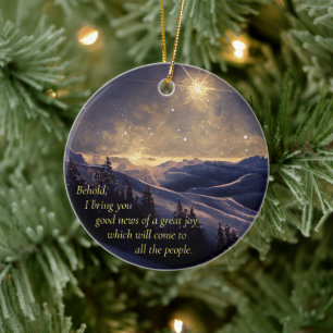 Weihnachtsstern Keramik Ornament
