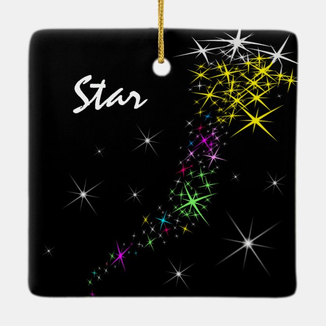 Weihnachtsstern Keramikornament (Rückseite)