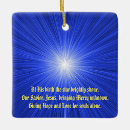 Weihnachtsstern Keramikornament