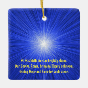 Weihnachtsstern Keramikornament