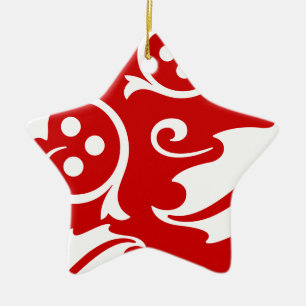 Weihnachtsstern-Ornament Keramik Ornament