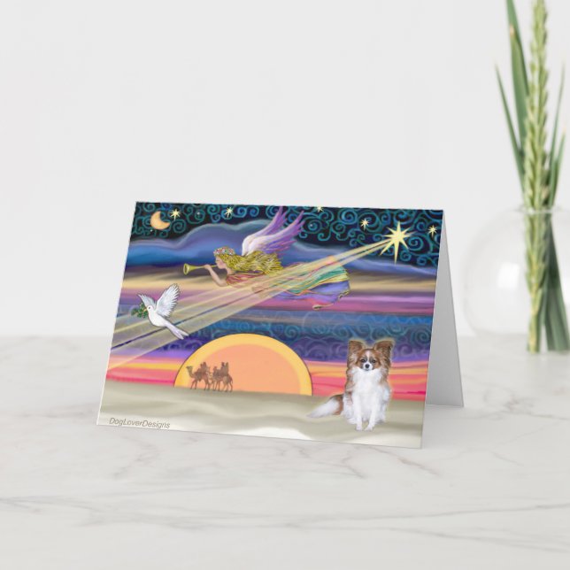 Weihnachtsstern - Papillon (rotes Einmal) - Feiertagskarte (Vorderseite)