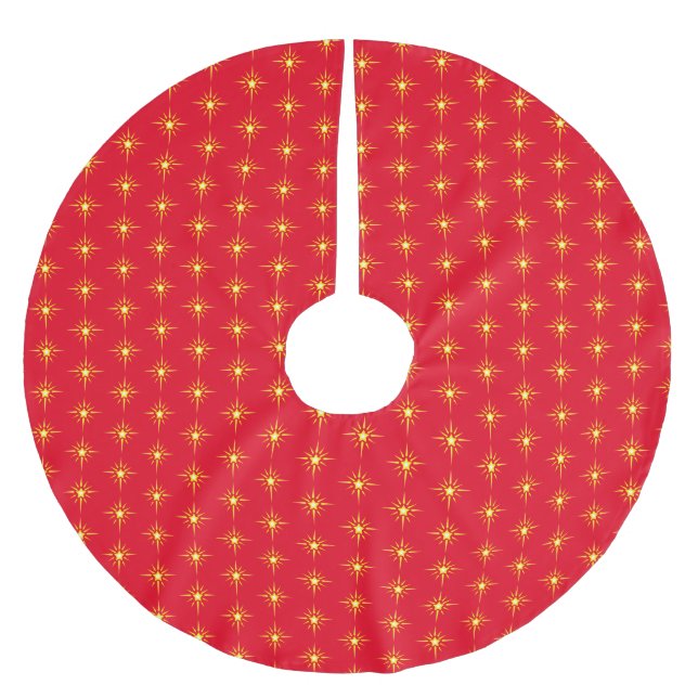 Weihnachtsstern Polyester Weihnachtsbaumdecke (Vorderseite)