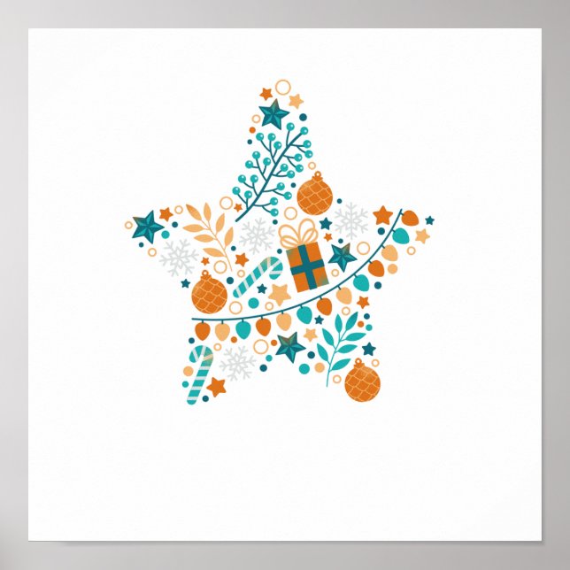 Weihnachtsstern Poster (Vorne)