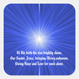 Weihnachtsstern Quadratischer Aufkleber