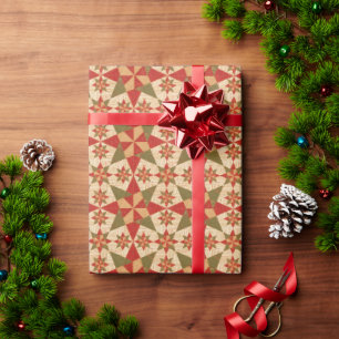 Weihnachtsstern-Quilt Geschenkpapier