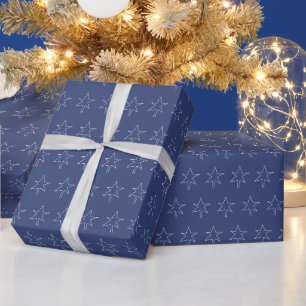 Weihnachtsstern Royal Night Geschenkpapier