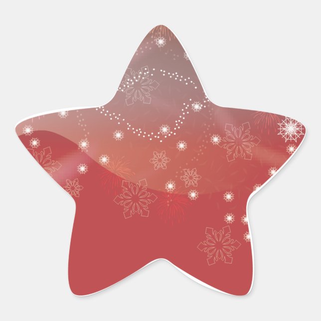 Weihnachtsstern Stern-Aufkleber (Vorderseite)