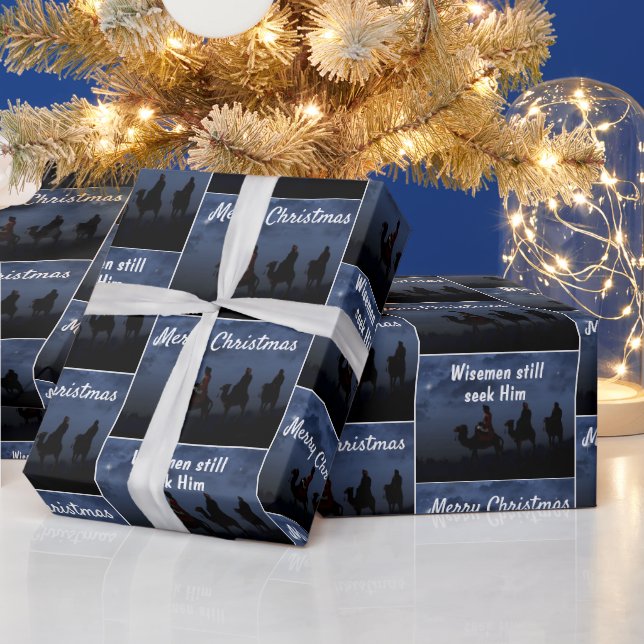 Weihnachtsstern und Wiseman Wrapping Paper Geschenkpapier (Feiertage)