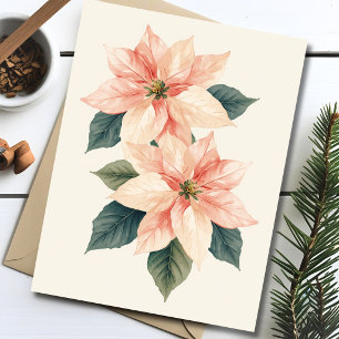 Weihnachtsstern Wasserfarben Urlaub Pastell Weihna Feiertagspostkarte