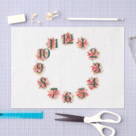 Weihnachtsstern-Zifferblatt Seidenpapier