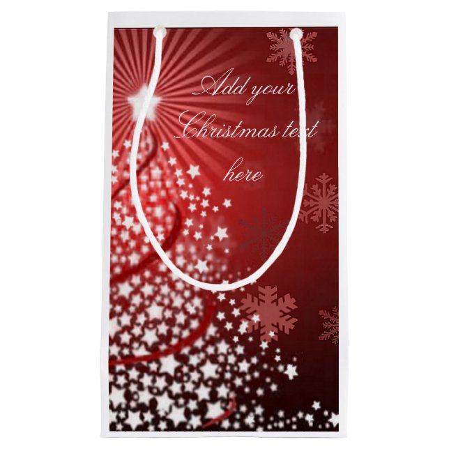 Weihnachtssternbaum-Geschenktasche Kleine Geschenktüte (Vorderseite)