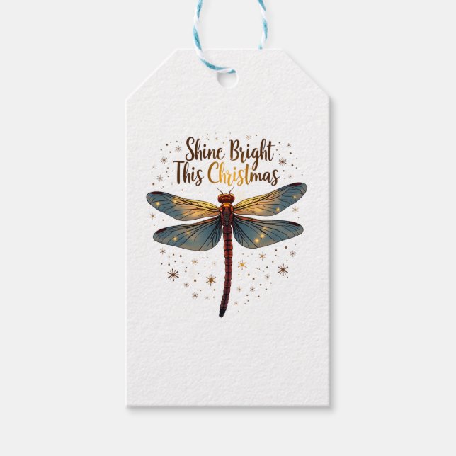 Weihnachtssterndragonfly Geschenkanhänger (Vorderseite)