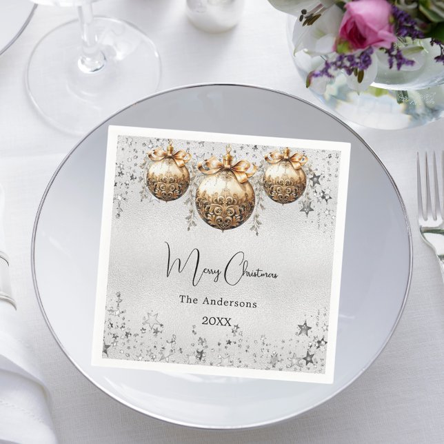 Weihnachtssterne aus Silber-Party Serviette (Von Creator hochgeladen)