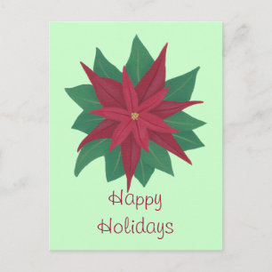 Weihnachtssterne-Blumen-Festtags-Postkarten Feiertagspostkarte