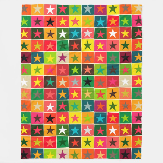 Weihnachtssterne Fleecedecke (Vorderseite)