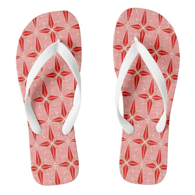 Weihnachtssterne Flip Flops (Fußbett)