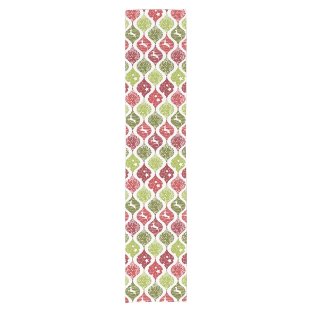 Weihnachtssterne Hirscherlebnis Kurzer Tischläufer (Vorderseite)