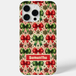 Weihnachtssterne und Bows Muster Case-Mate iPhone Hülle