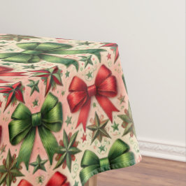 Weihnachtssterne und Bows Muster Tischdecke