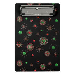 Weihnachtssternen-Burst Mini Klemmbrett