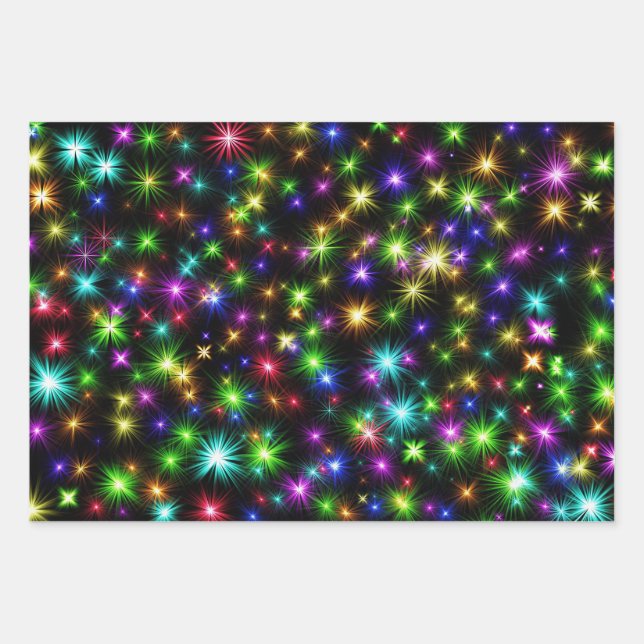 Weihnachtssternis in Multicolor - 57191 Geschenkpapier Set (Vorderseite)