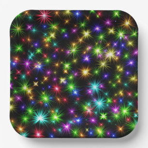 Weihnachtssternis in Multicolor - 57191 Pappteller