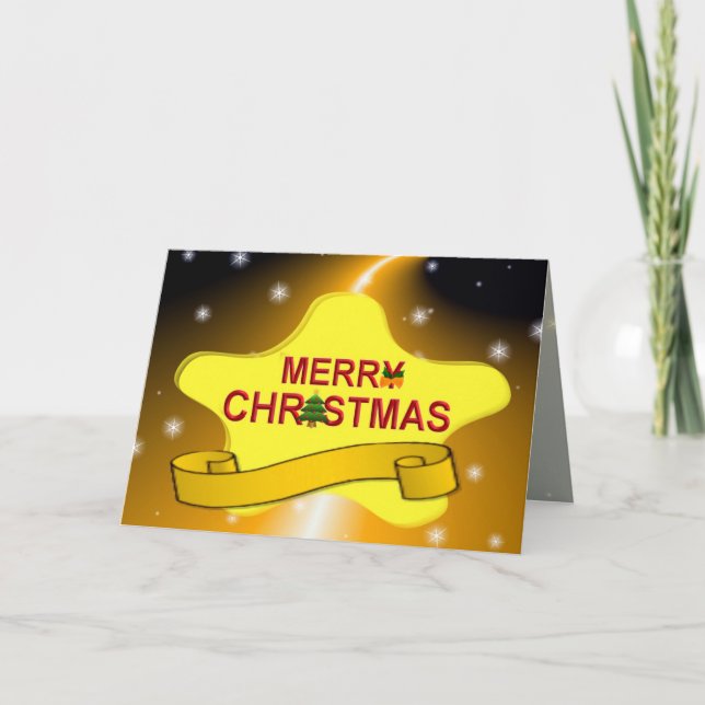 Weihnachtssternkarte Feiertagskarte (Vorderseite)