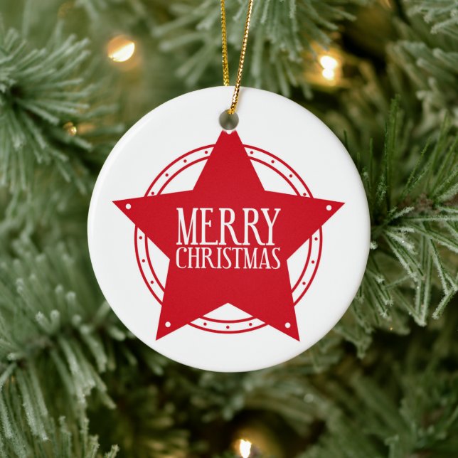 Weihnachtssternschmuck Keramik Ornament (Baum)