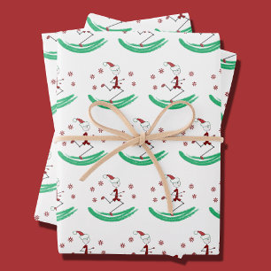 Weihnachtsstick Runner Typ Weihnachtswrapper Geschenkpapier Set